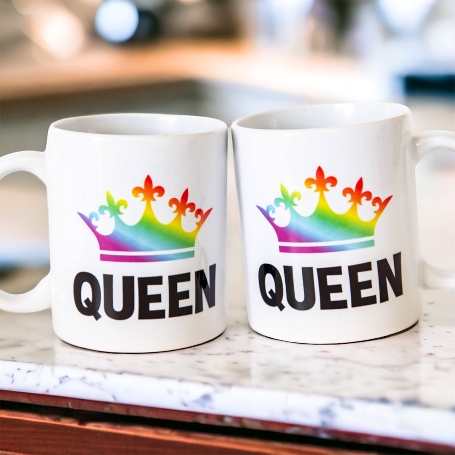 Queen & Queen Rainbow Crown Mug - Grounds4Cause